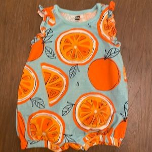 Tea Collection Oranges Romper (12-18 months)